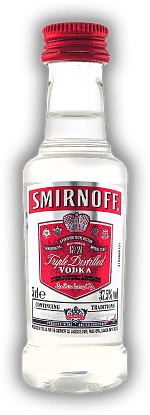Smirnoff Red Wodka 0,05 Liter PET Flasche Smirnoff Red Wodka 0,05 Liter PET Flasche Smirnoff ist international die Nummer 1 bei den Wodkas und die zweitgrößte Spirituosenmarke der Welt. 0,05	 Liter - Vol 37,5%