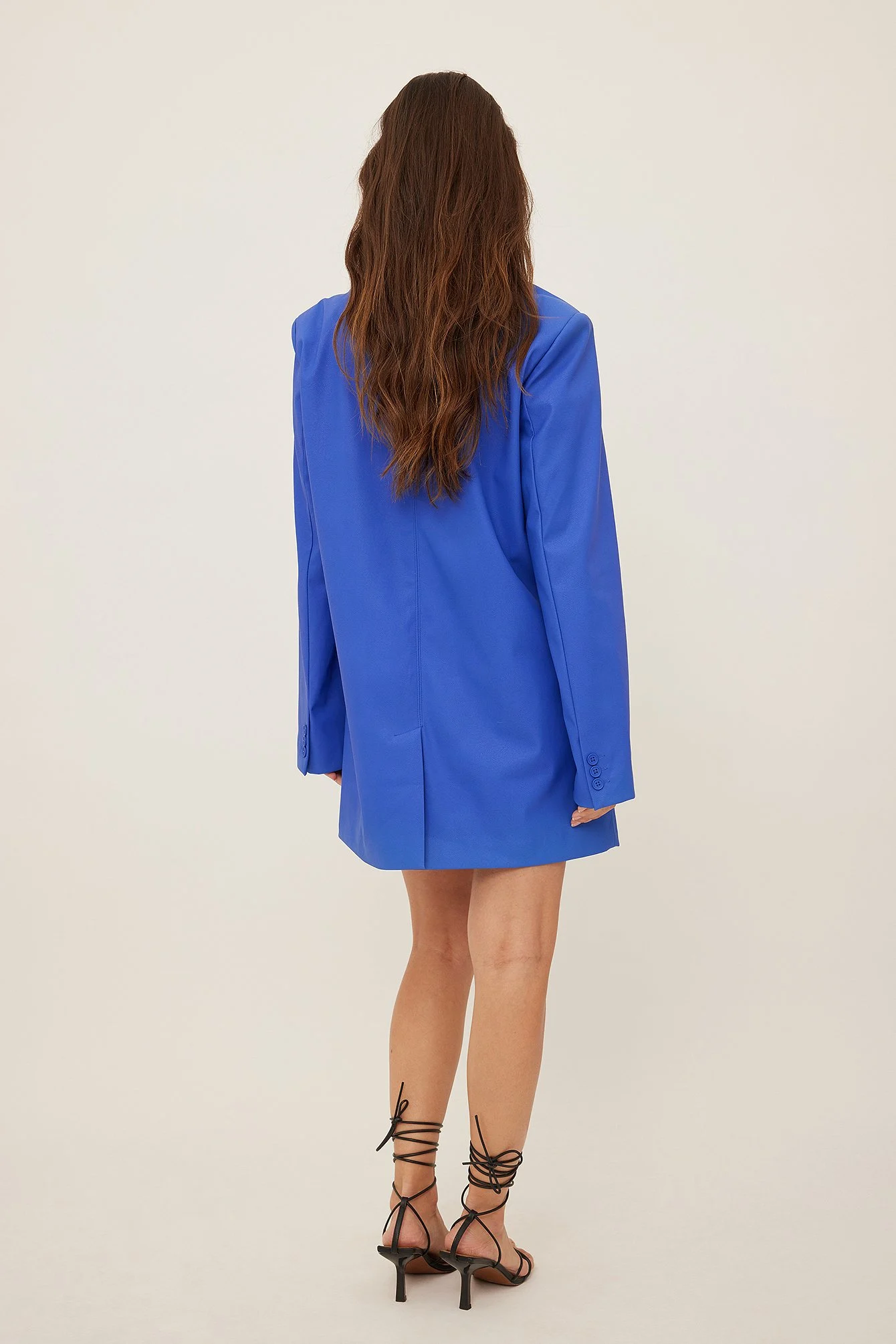 PU-Blazer mit Nahtdetail
