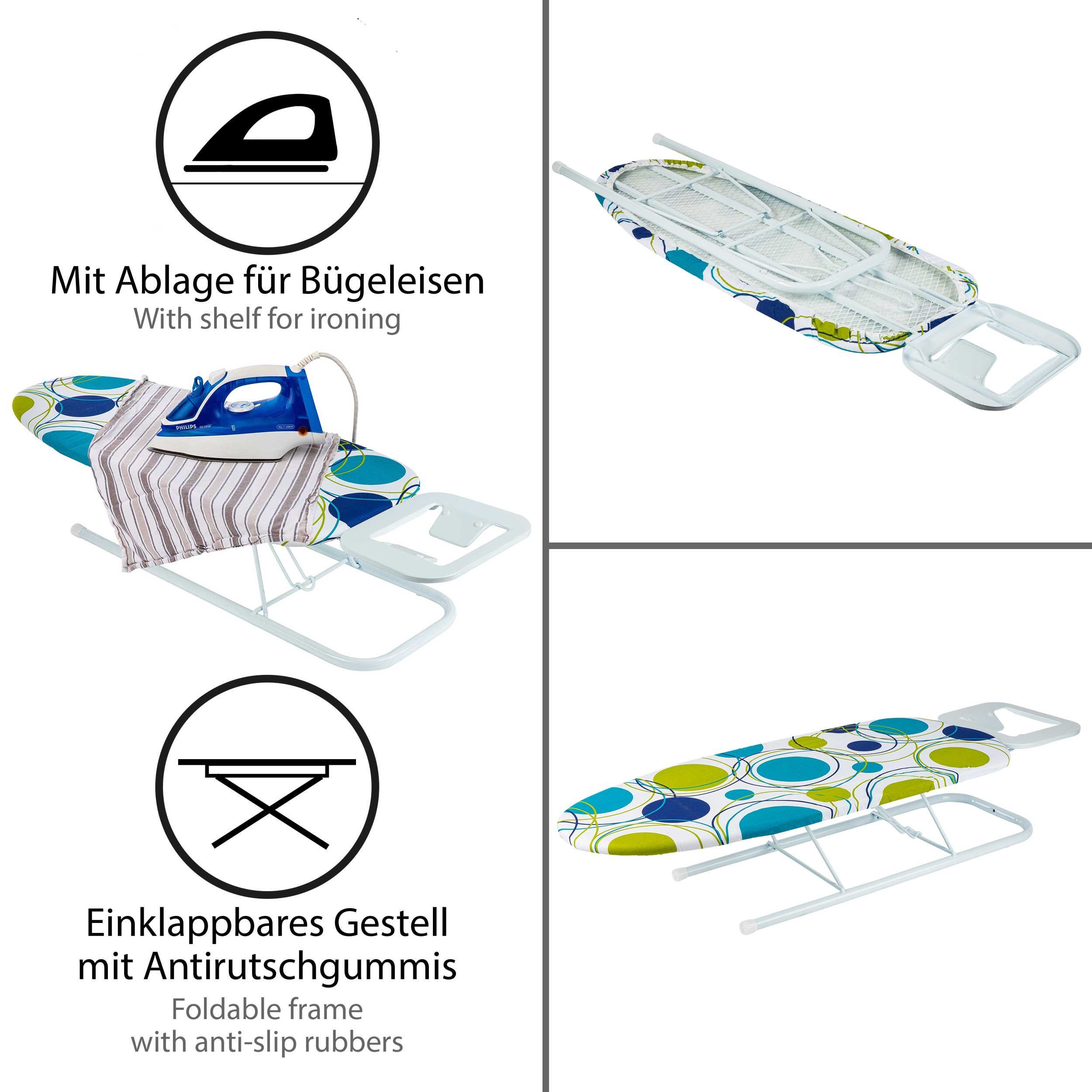 ONVAYA Tischbügelbrett Tisch-Bügelbrett, Mini Bügelbrett, Bügeltisch, platzsparend, klappbar
