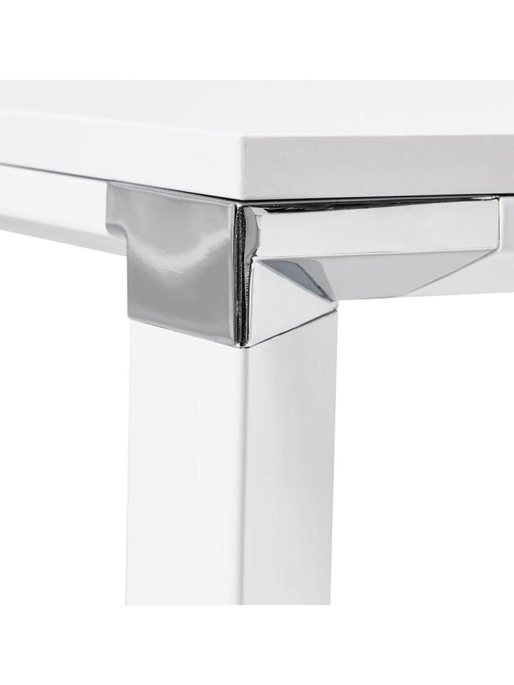KADIMA DESIGN Eckschreibtisch 170x160 cm platzsparend funktional, Holz & Metall in Weiß günstig kaufen