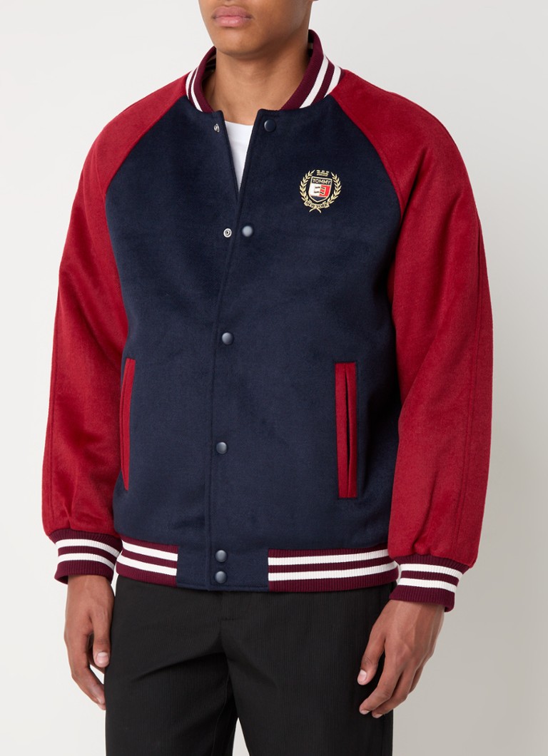 Μπουφάν μπέιζμπολ Tommy Hilfiger Wool Blend με πλαϊνές τσέπες