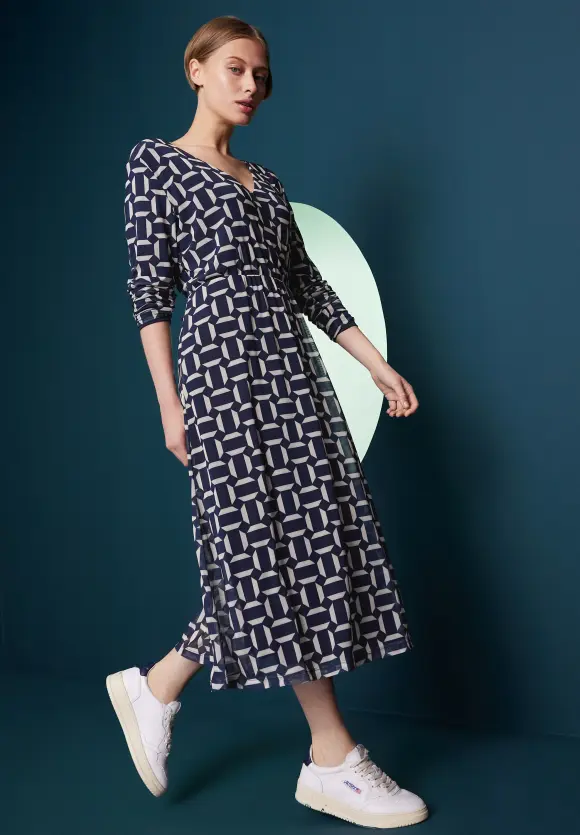 Street One Mesh Print Kleid