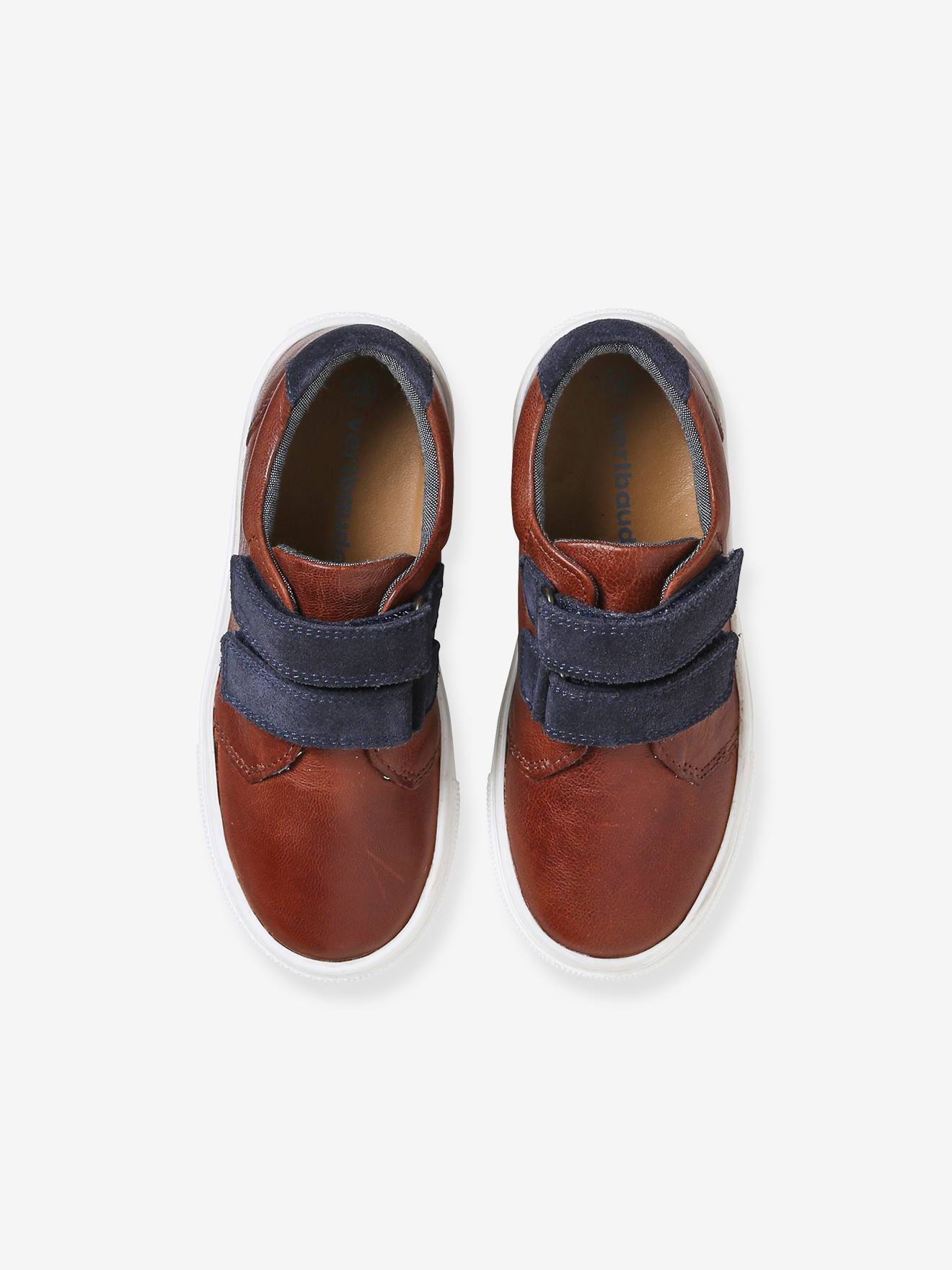 Vertbaudet Kinder Klett-Sneakers - braun