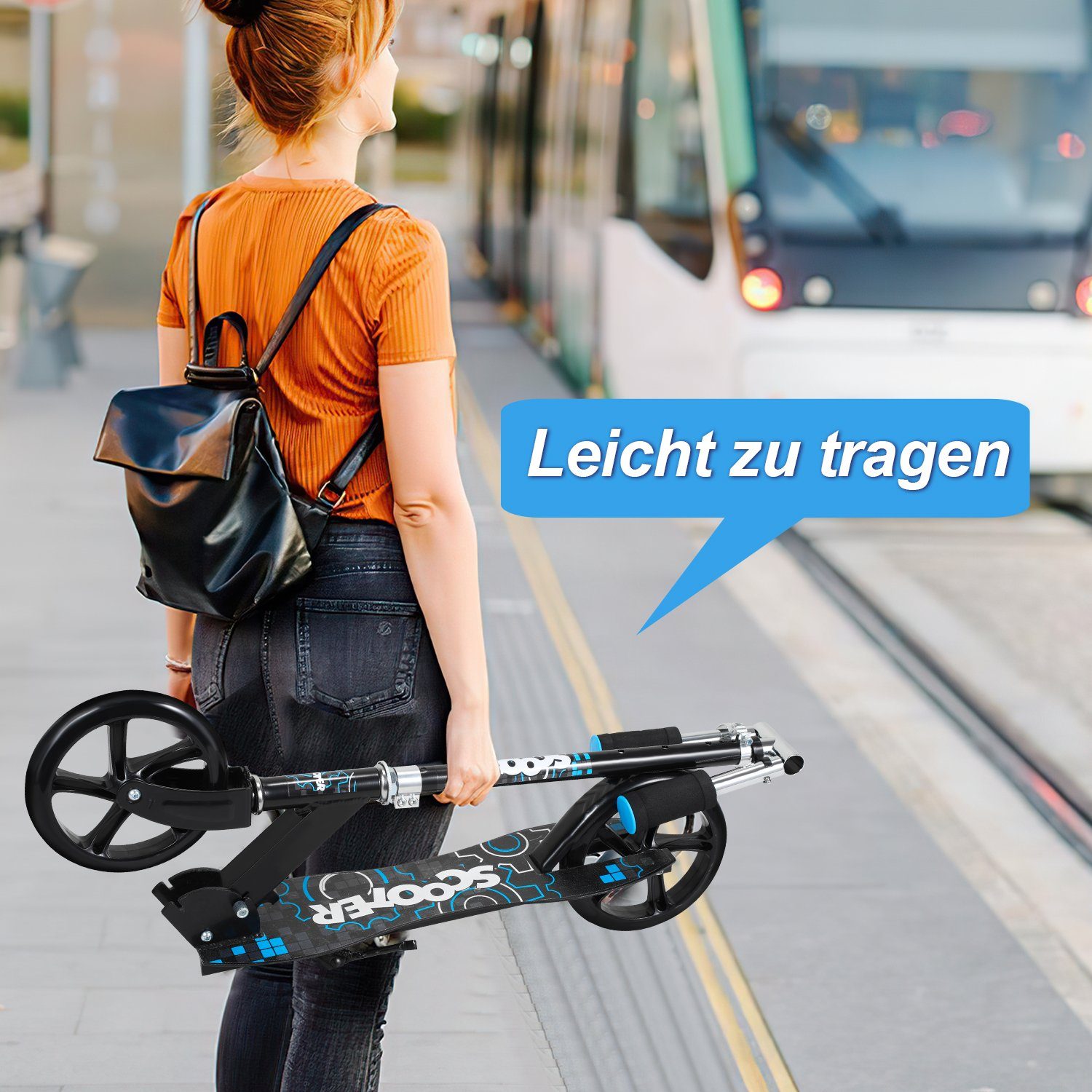 Gimisgu Cityroller Kinderoller Scooter Faltbarer Kinderscooter Höhenverstellbar