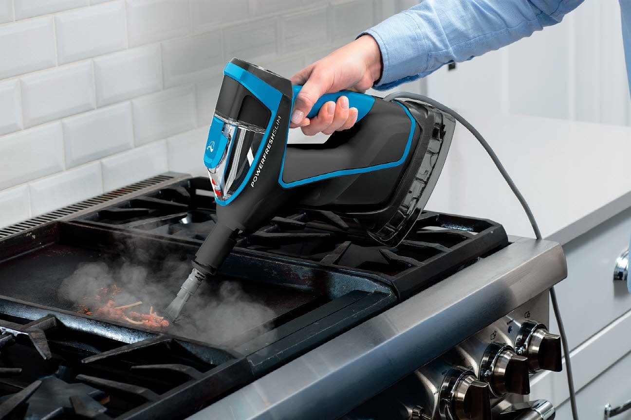 Bissell Dampfreiniger BISSELL PowerFresh SlimSteam, 1500 W, beutellos, inkl. Mop Pads und Aufsatzset