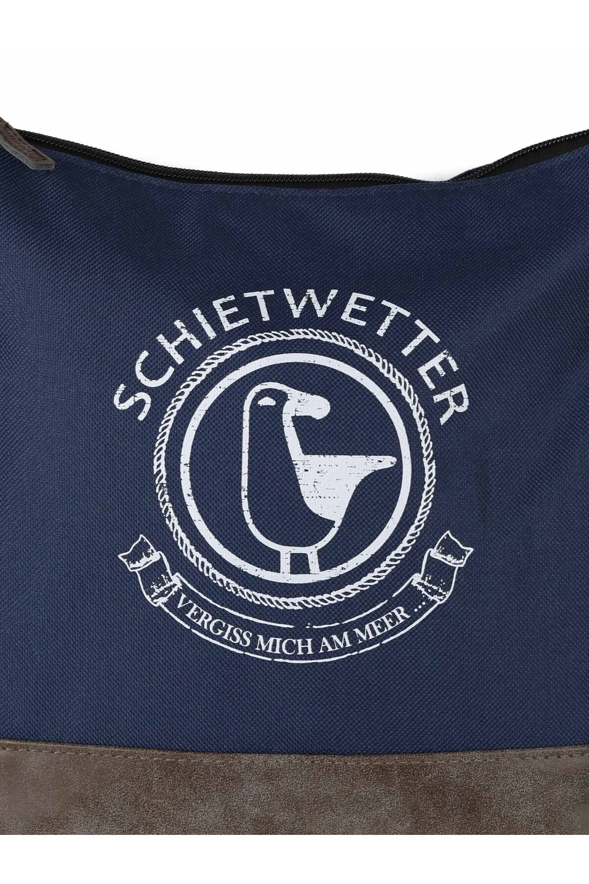 SCHIETWETTER  Umhängetasche Nylon „Schietwetter“, Lederimitat, verstellbarer Gurt, mit Reißverschluss