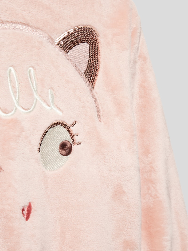 Sweatshirt aus Fleece in hellrosa