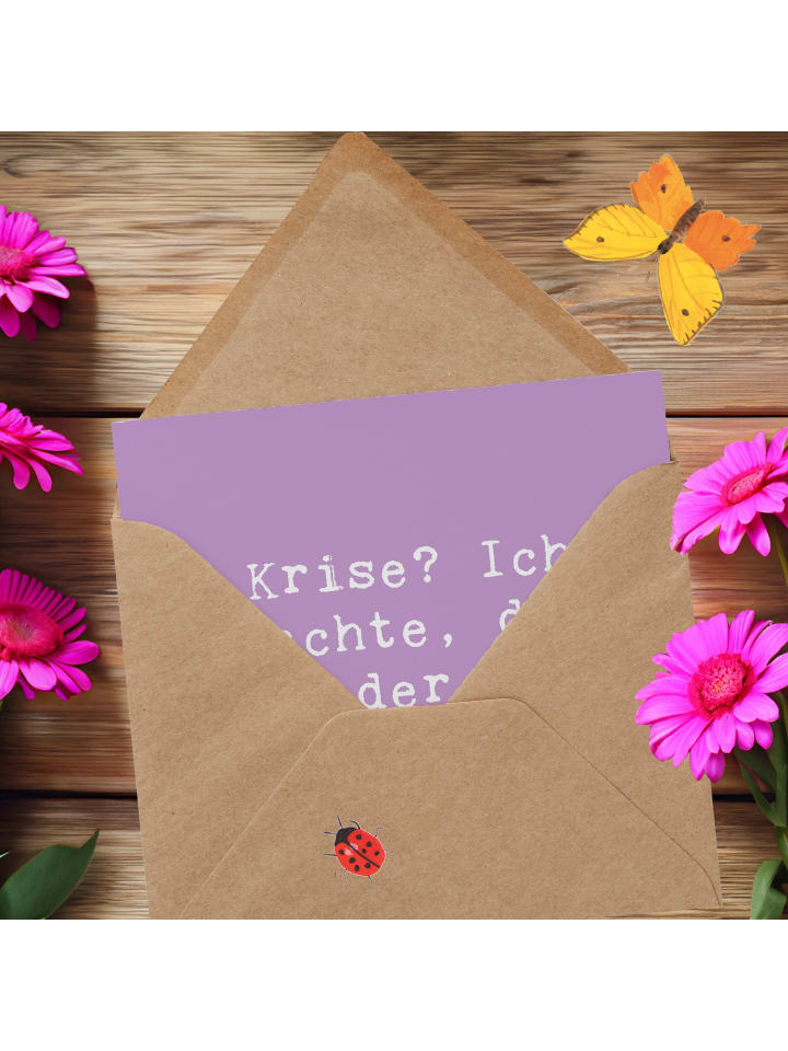 Mr. & Mrs. Panda Deluxe Karte Spruch Gelassenheit in Krisen mit ... in Lavendeltraum günstig kaufen onesize