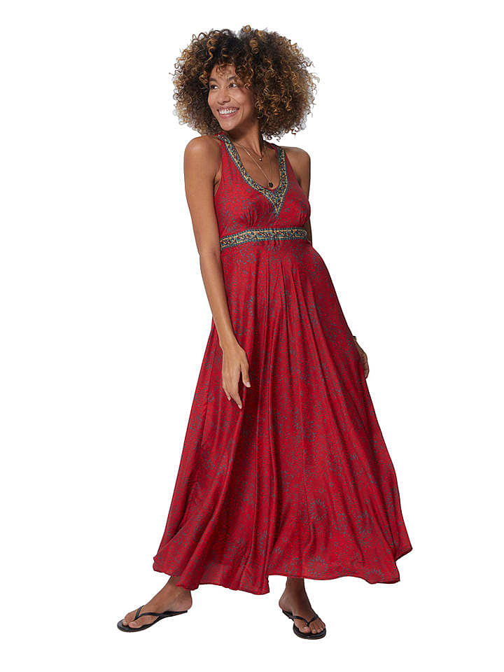 Aller Simplement Kleid in Rot/ Türkis günstig kaufen 38/40