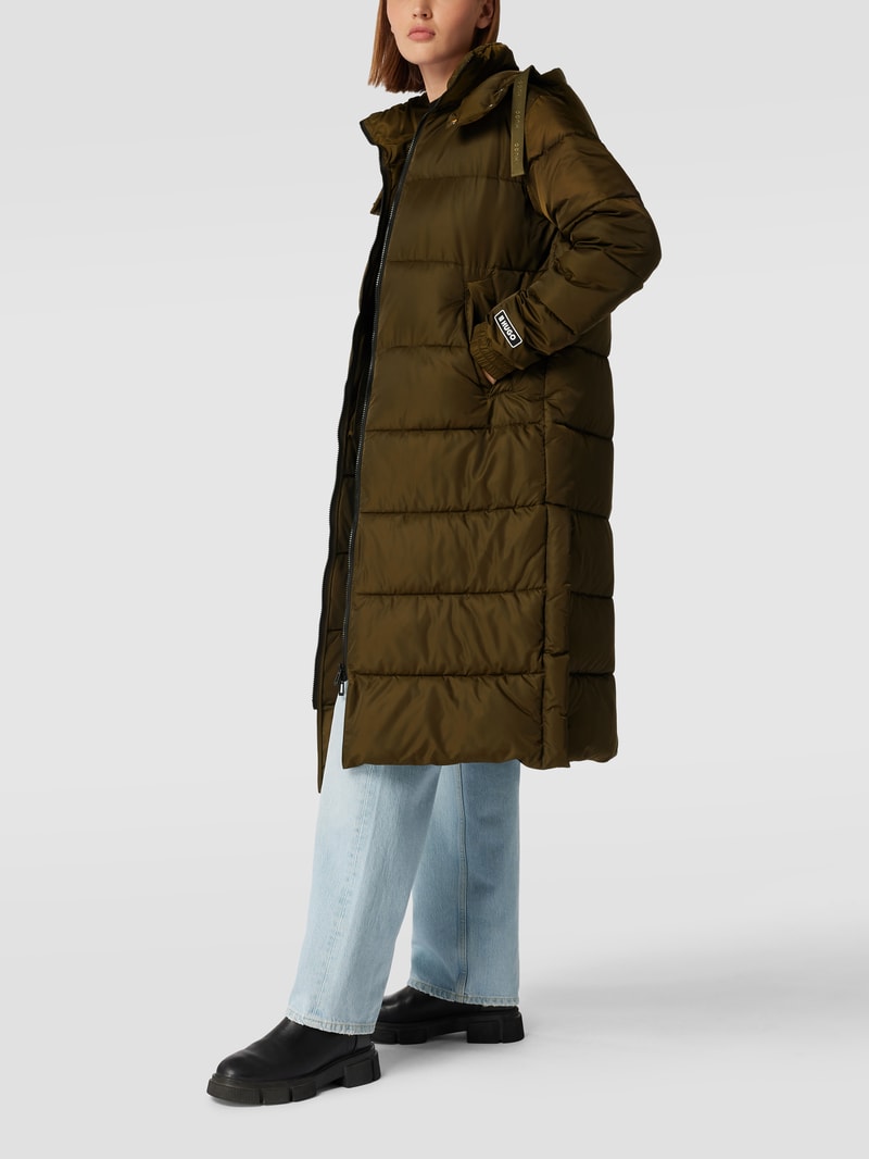 Mantel mit Kapuze Modell 'FAVINA' in khaki