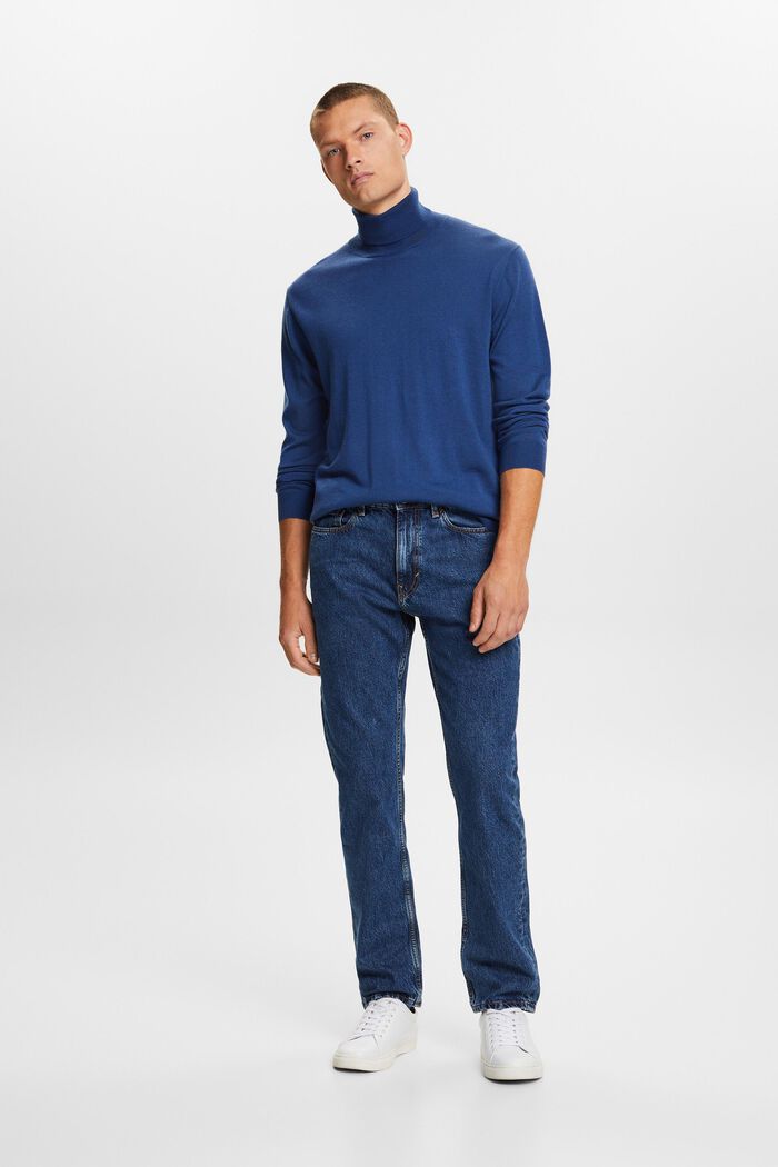 Jeans mit geradem Bein und mittlerer Bundhöhe