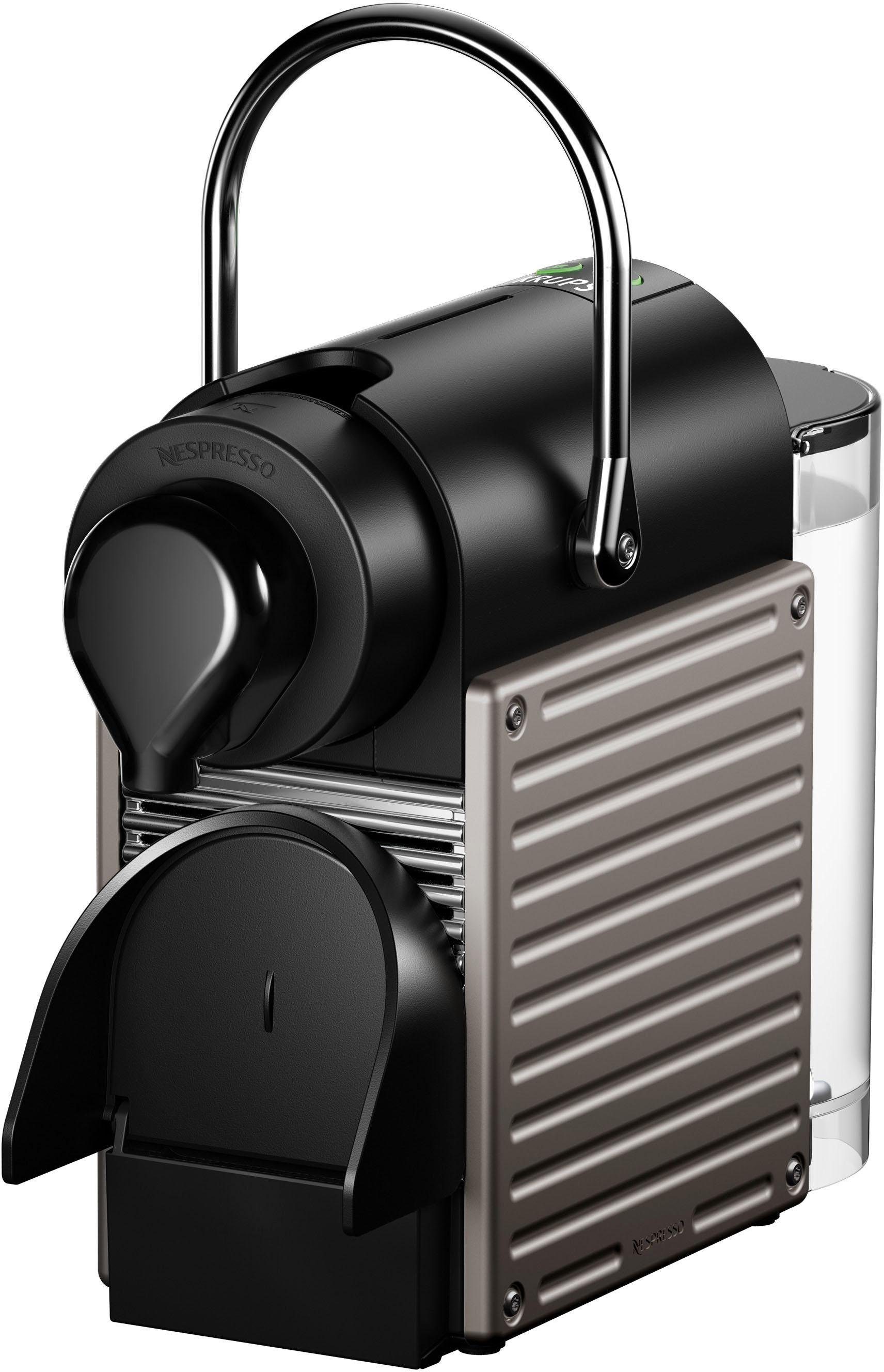Nespresso Kapselmaschine XN304T Pixie von Krups, 19 Bar Druck, Wassertank: 0,7 L, inkl. Willkommenspaket mit 14 Kapseln