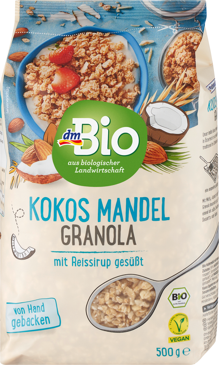 Knuspermüsli, Kokos Mandel Granola, 500 g