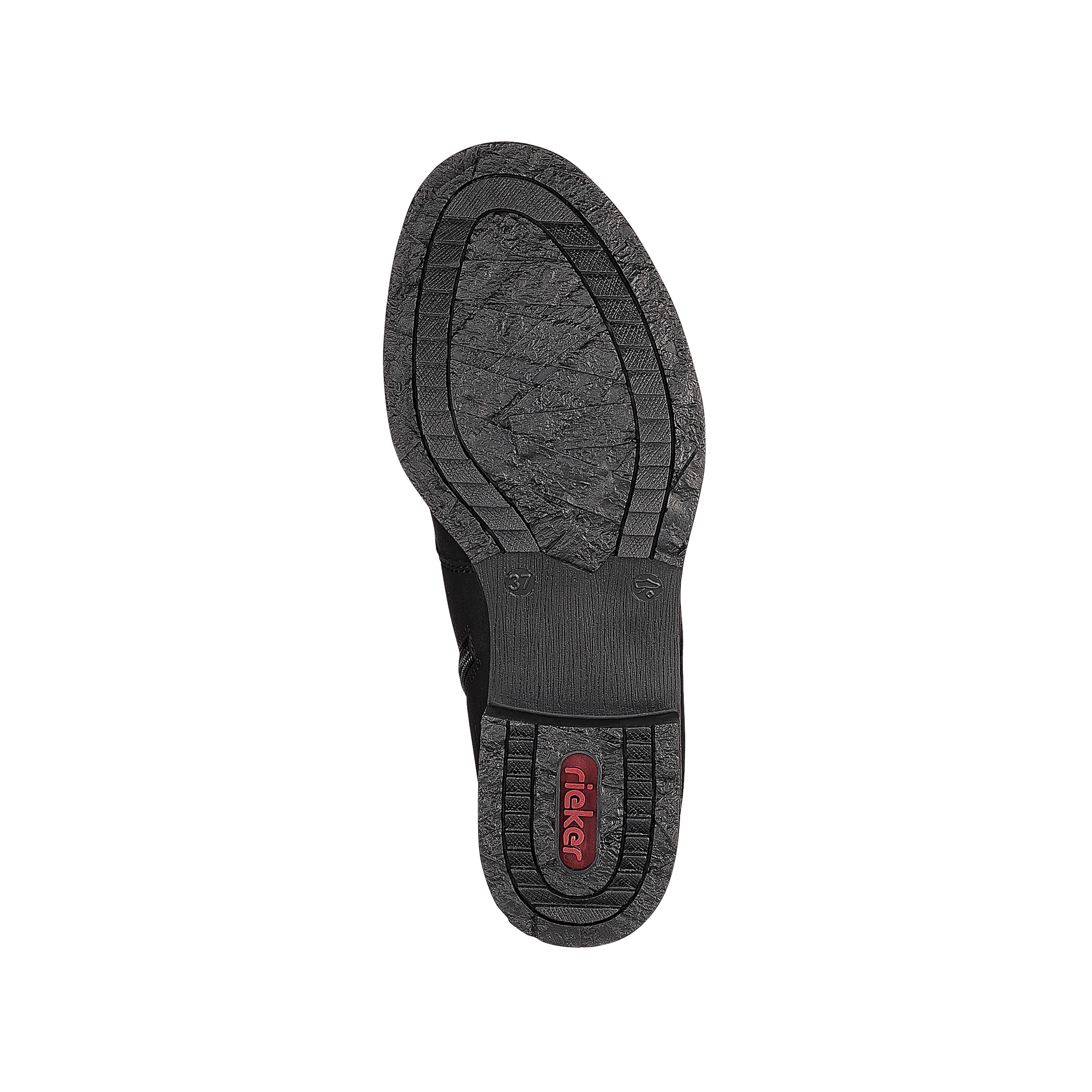Rieker Damen Schnürstiefel graphitschwarz