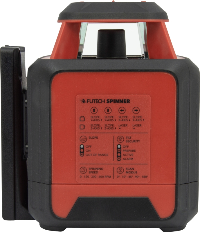 Futech 062.03G.CS Spinner Grönt fodral Set Roterande Laser + Stativ + Stav i fodral