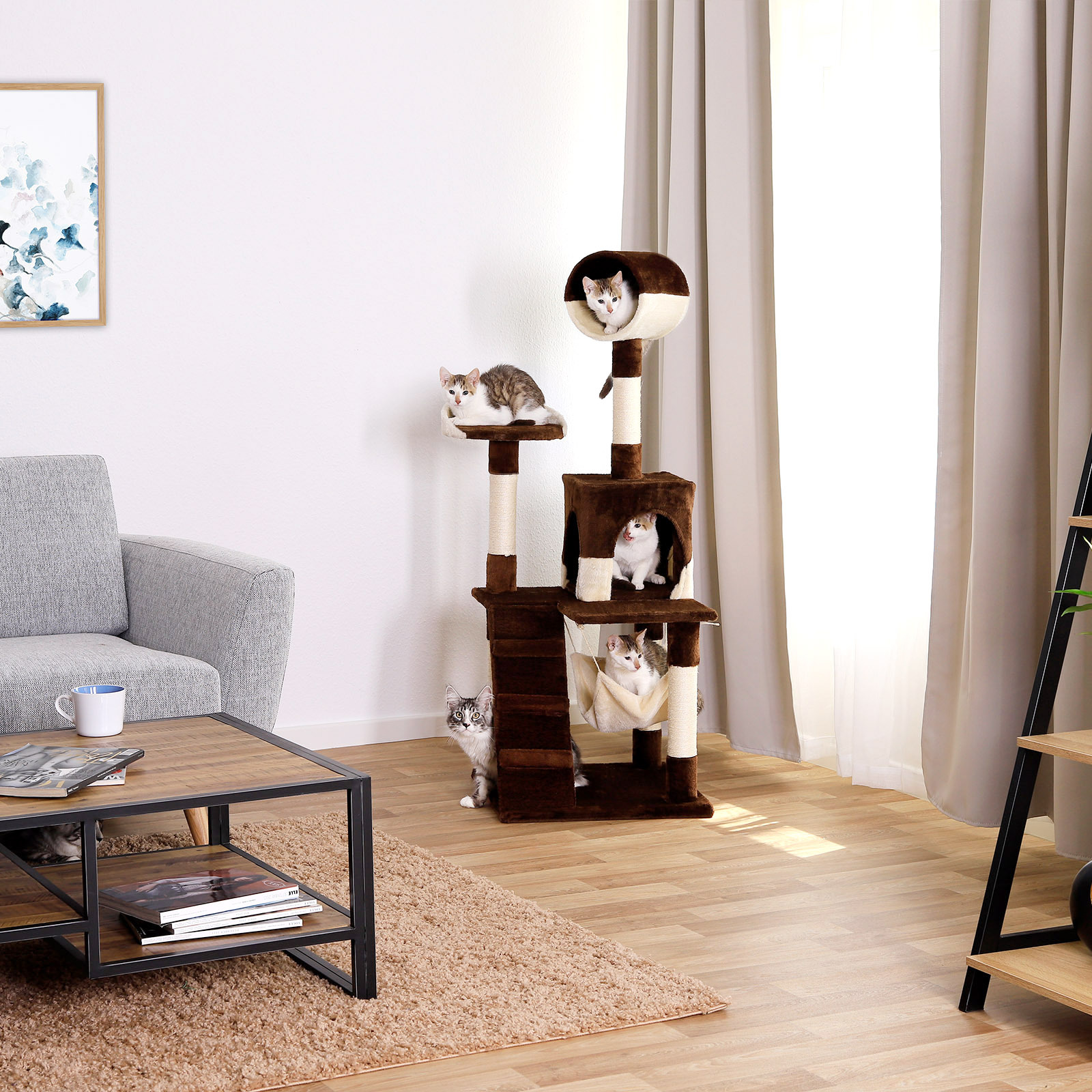 Lionto Kratzbäume Lionto Kratzbaum, Höhe 133 cm braun/ beige