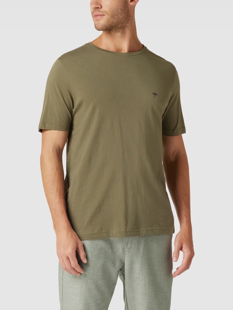 T-Shirt mit Logo-Print in olivgrün