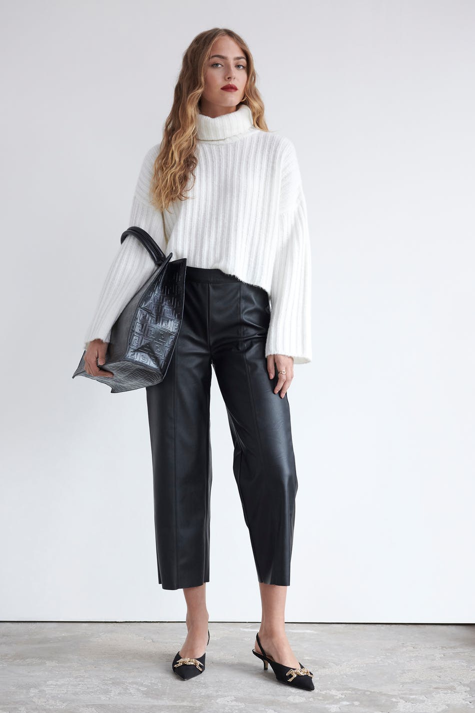 Holly PU culotte trousers