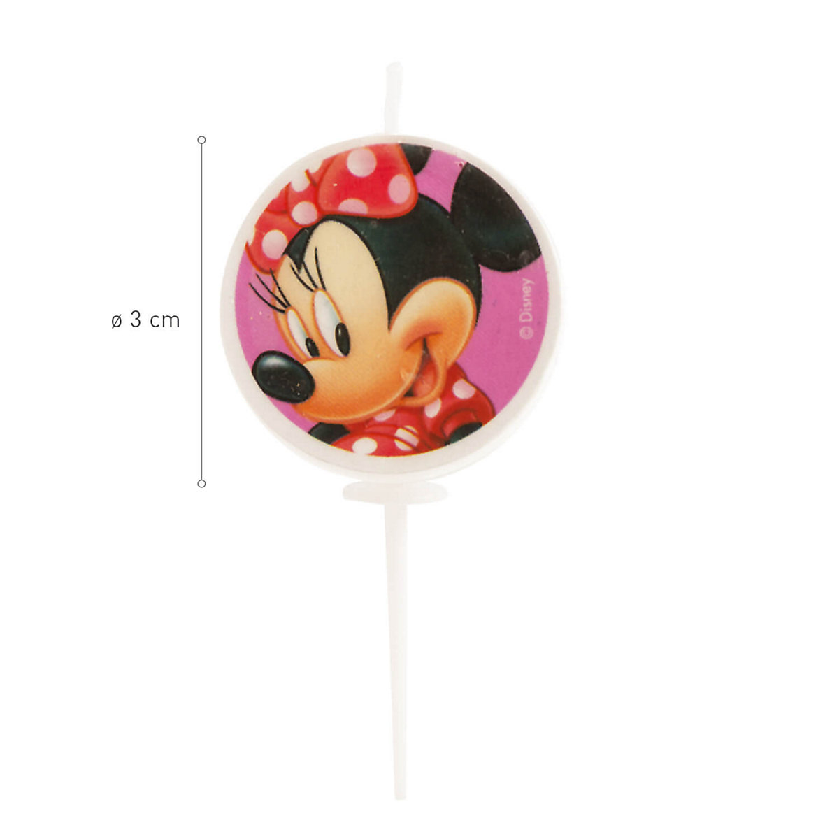 Geburtstagskerzen rund   Mickey Minnie Mouse, 5 Stück