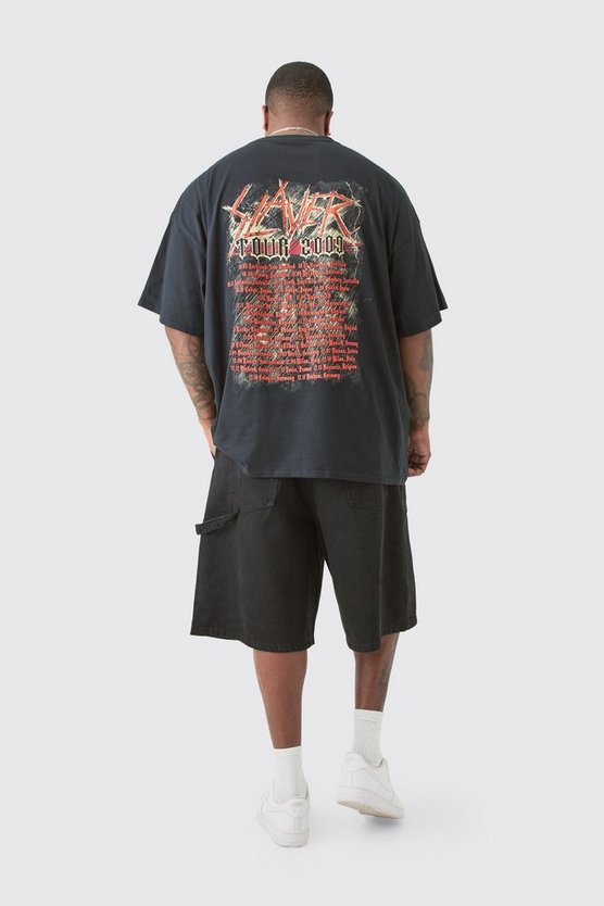 Plus T-Shirt mit lizenziertem Slayer-Print
