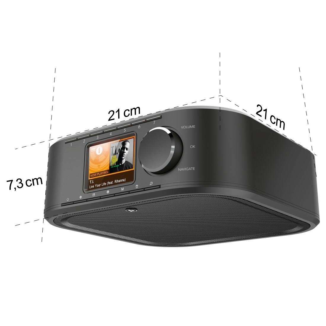 Hama Internetradio Digitalradio WLAN/BT/DAB+, schwarz Spotify, inkl. App Digitalradio (DAB) (5 W)
