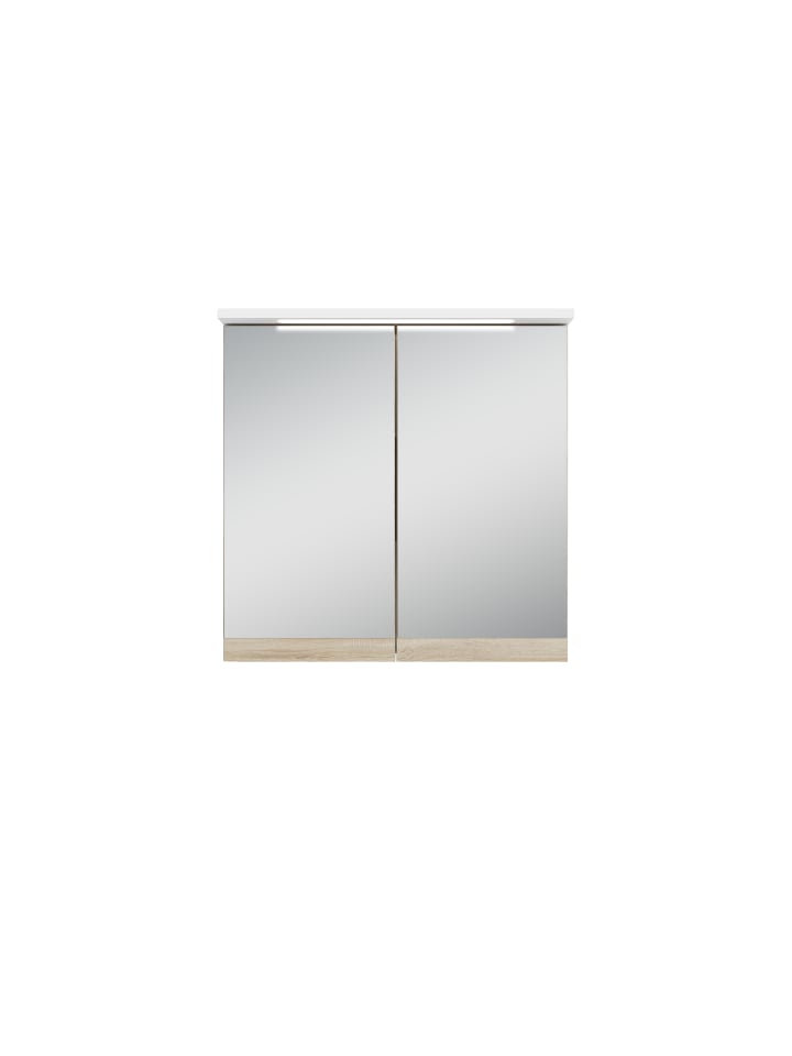 byLiving Spiegelschrank MARINO in Schneeweiß / Eiche - (B) 60 x (H) 60 x (T) 20 cm günstig kaufen onesize