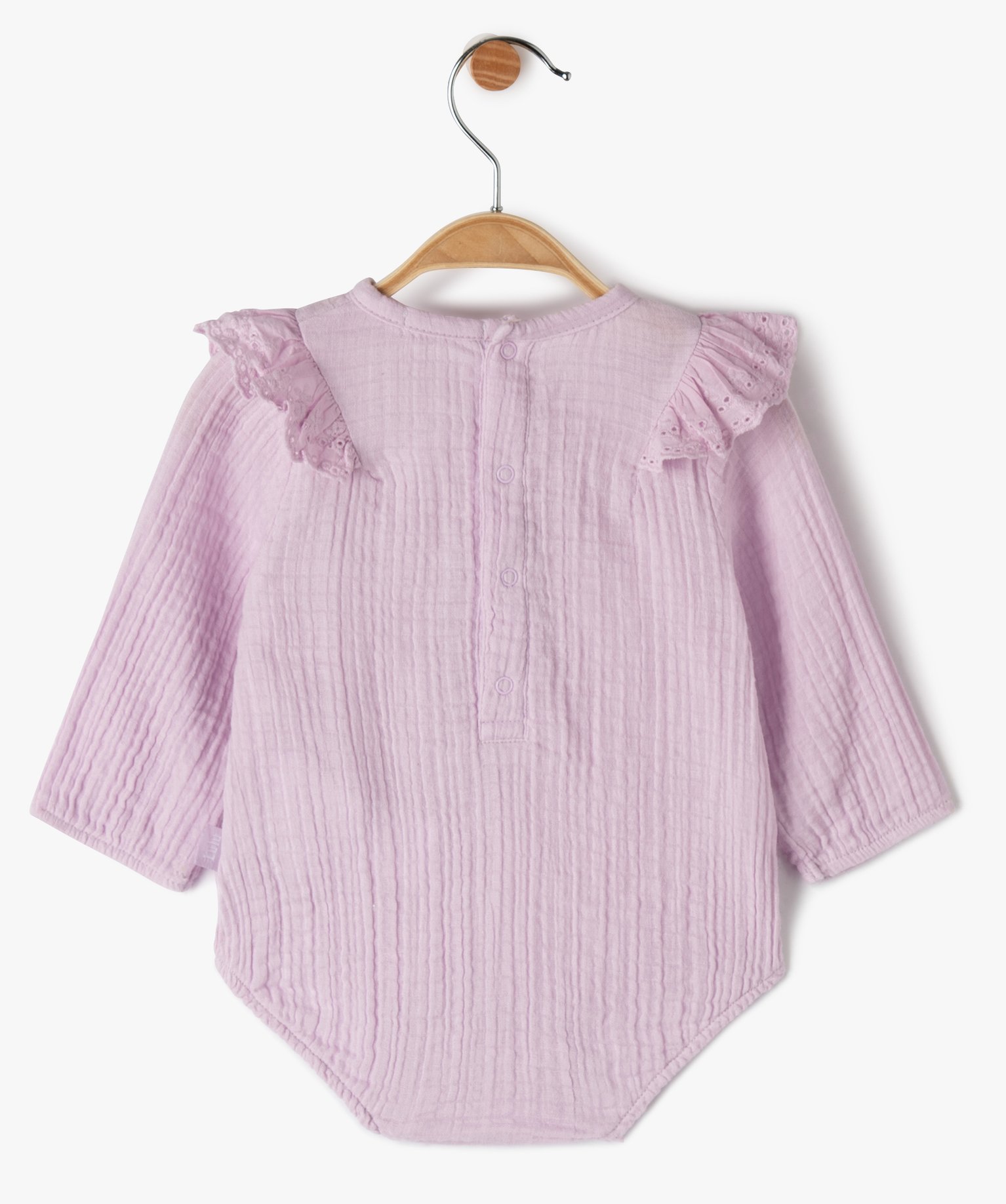 Body bébé fille en gaze de coton faon blouse - LuluCasta... blanc | GEMO