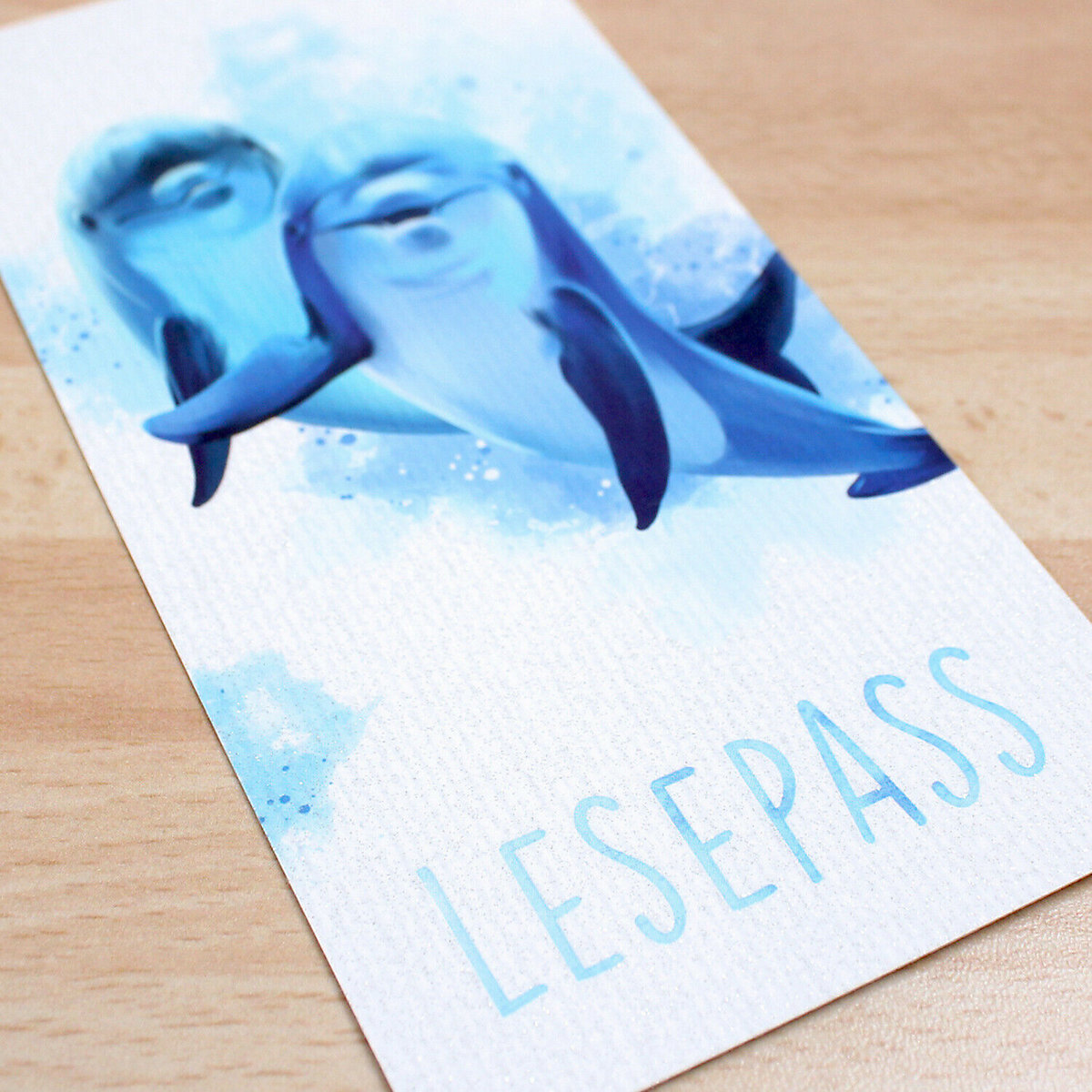 Lesepass Delfin Lesezeichen zum lesen üben Grundschule 10-100 Stück Lesezeichen