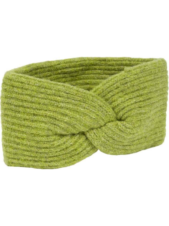 styleBREAKER Strick Stirnband mit Perlrippen Muster und Knoten in Limettengrün günstig kaufen onesize