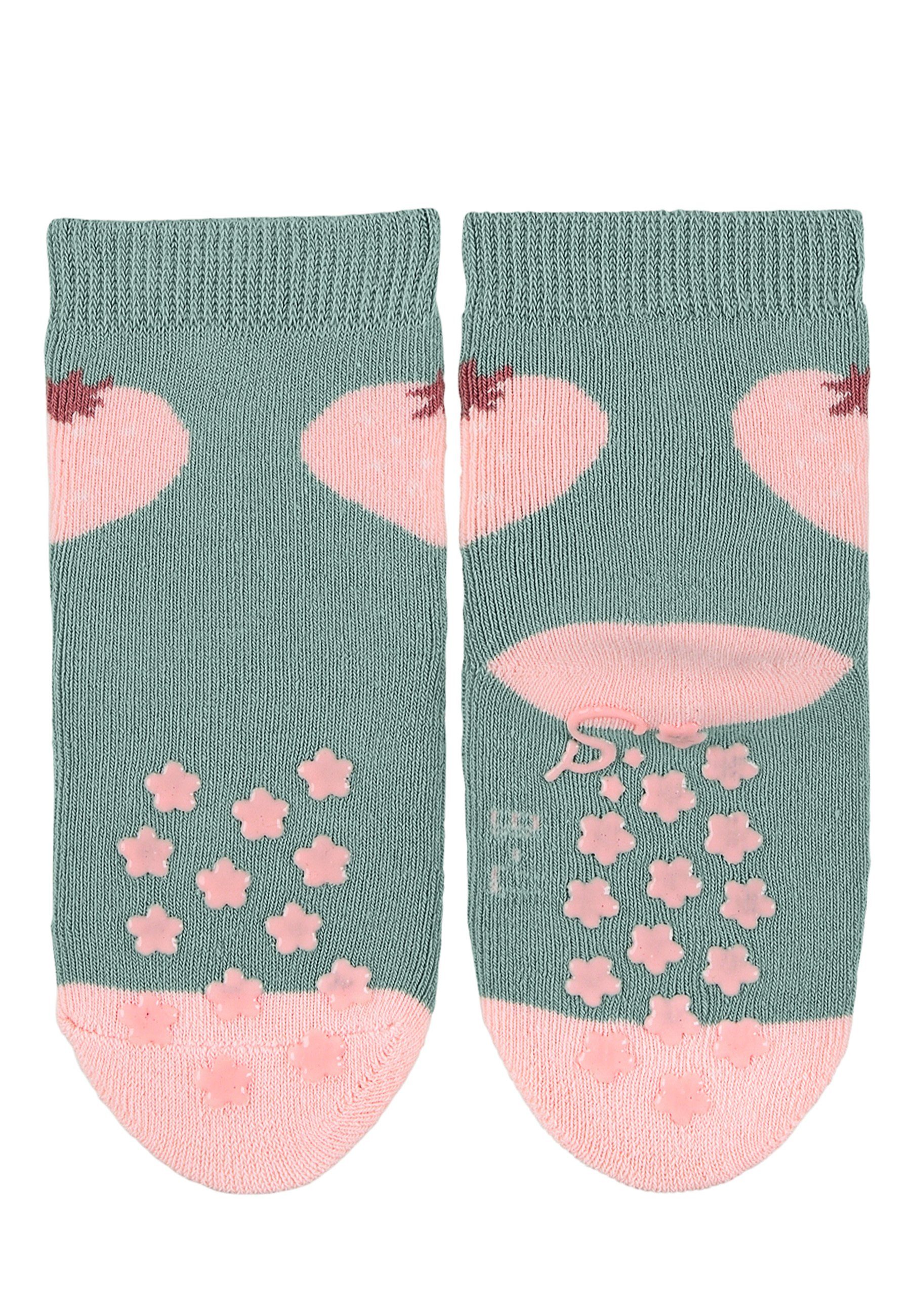 Sterntaler® Basicsocken ABS-Krabbelsöckchen Pferd, 2er-Pack (2-Paar, 2er Pack Babysocken mit Anti-Rutsch-Sohle) Krabbelsocken mit Noppen an der Sohle, ABS- Socken mit süßen Motiven