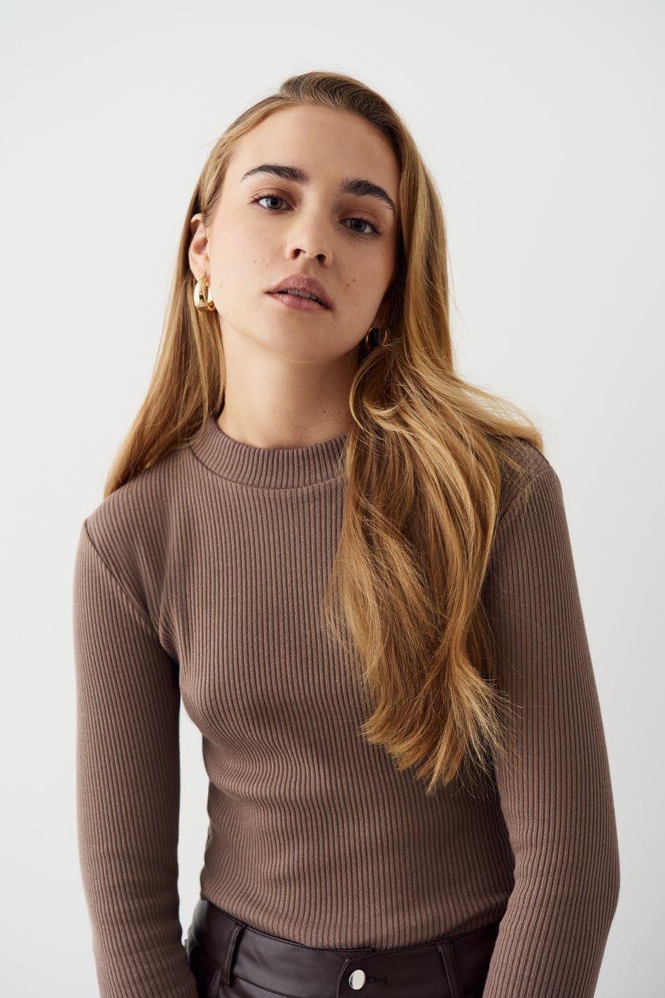 Long sleeve rib top