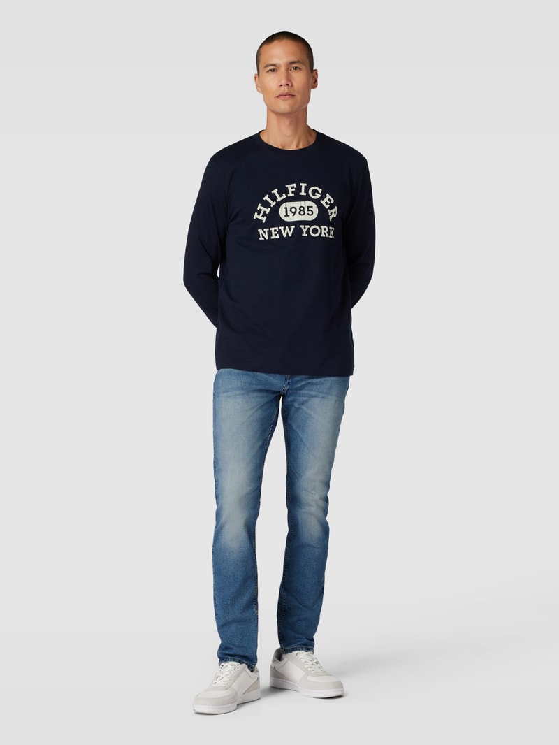 Jeans mit Label-Patch Modell 'HOUSTON' in blau