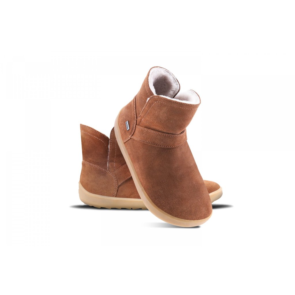Be Lenka Polaris Brown braune Winterbarfußstiefeletten