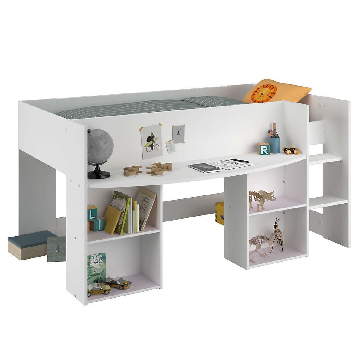 Hochbett Pirouette1  Kinder und Jugendzimmer Bett Liegefläche 90 x 200 cm