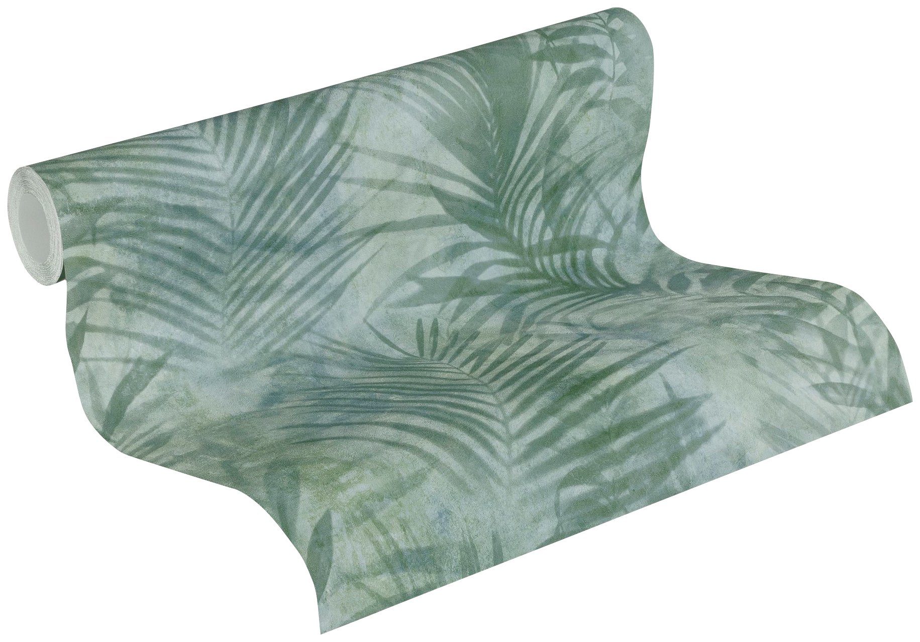 A.S. Création Vliestapete Neue Bude 2.0 Tropical Concret mit Palmenblättern, floral, Dschungeltapete Tapete Palmen