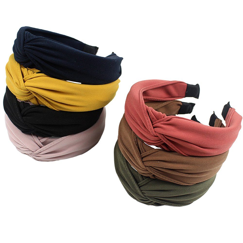 HOHEA H Haarband Haarband Damen Winter, Haarband Schminken, Haarband Mädchen, 1-tlg., Haarbänder für Mädchen, Haarbandkosmetik, geflochtene Haarbänder, Purious Haarband, rotes Haar, gelbes Haar mit Gelb