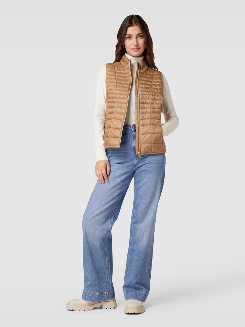 Outdoor-Weste in Stepp-Optik Modell 'Turt' in camel