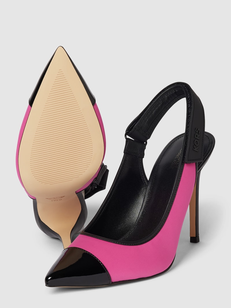 Pumps mit Kontrastbesatz Modell 'KOURTNEY' in pink