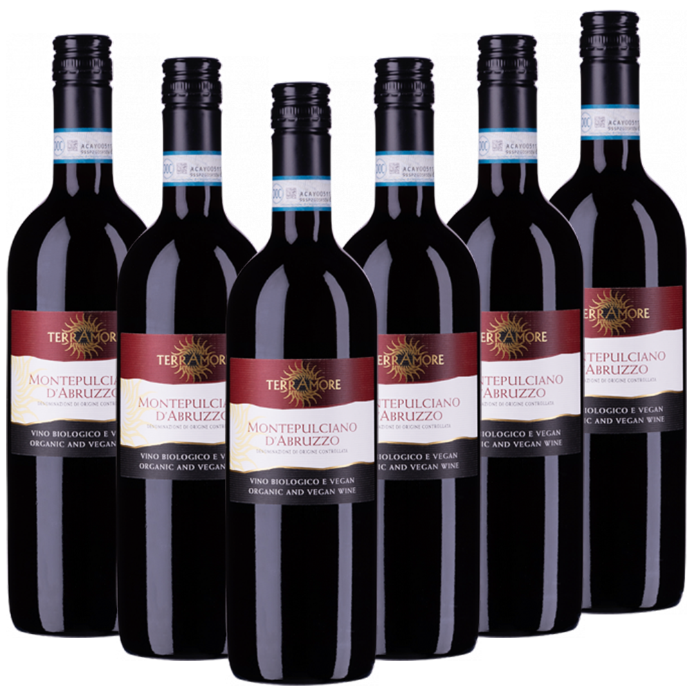 TerrAmore Bio-Montepulciano Abruzzo DOC TerrAmore Italien  trocken - 6er Karton