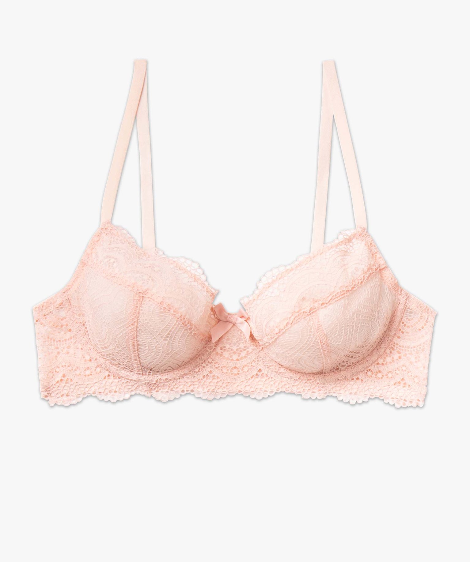 Soutien-gorge forme corbeille en dentelle femme rose | GEMO