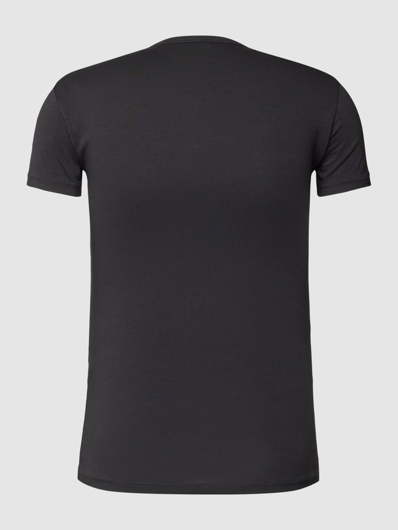 T-Shirt mit Label-Print in schwarz