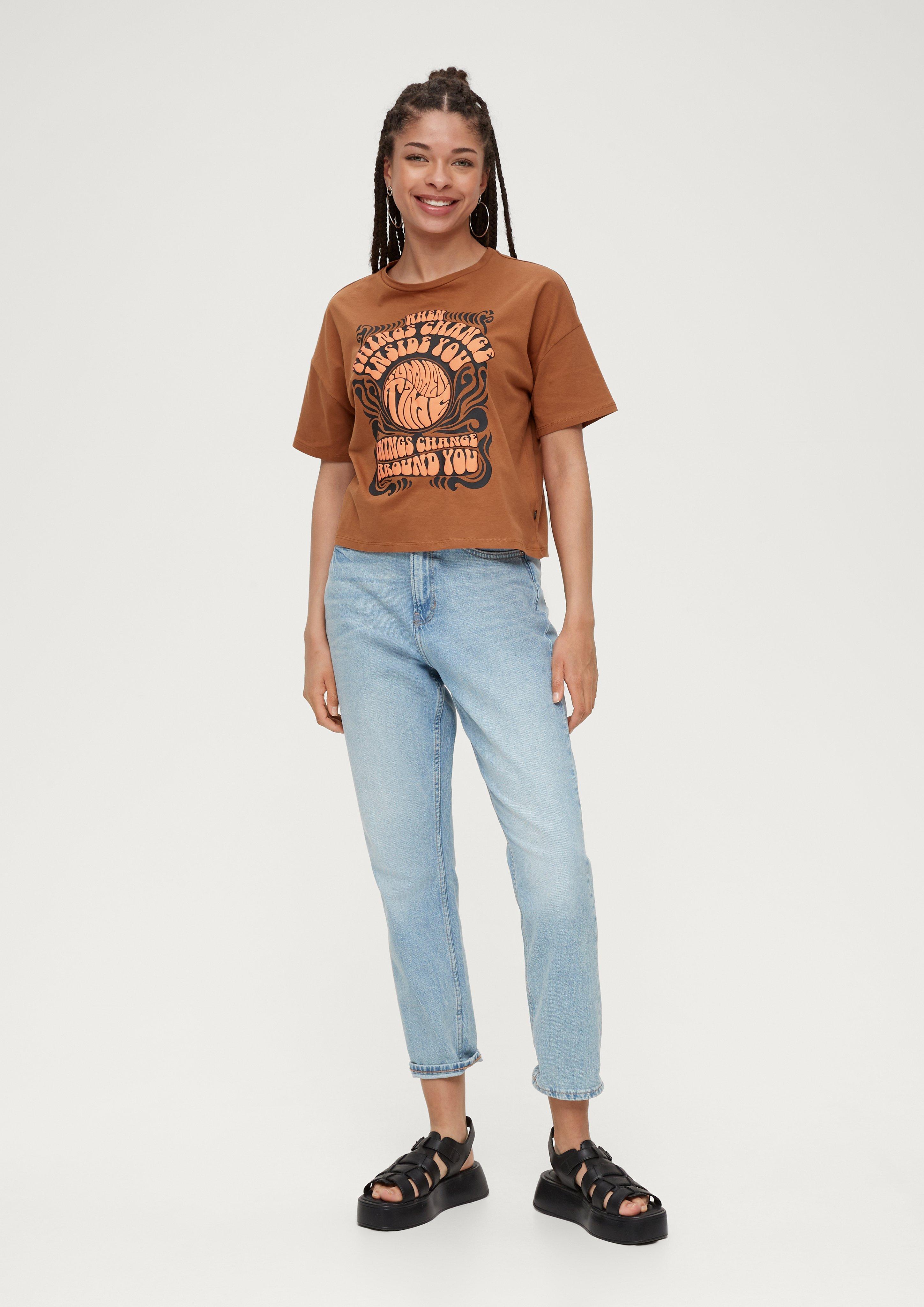 Baumwollshirt mit Frontprint  2131307-87D0