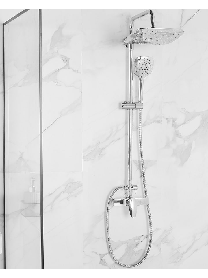 Beliani Wannenarmaturen HOWICK in Silber - (W) 20 x (H) 115 x (L) 36 cm günstig kaufen onesize