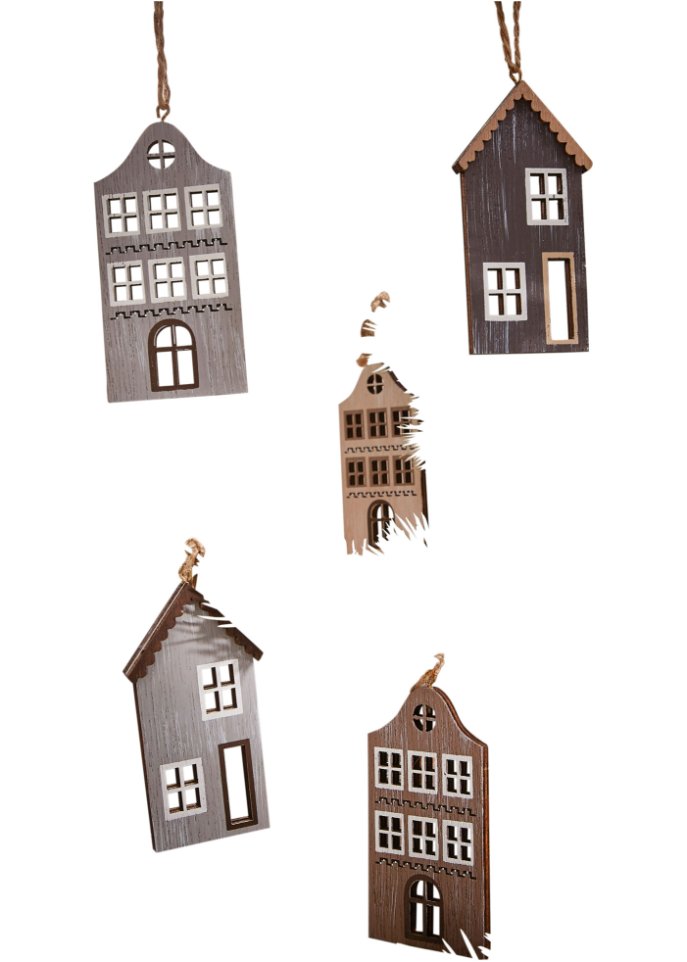 Hängedeko Häuser (8er Pack)