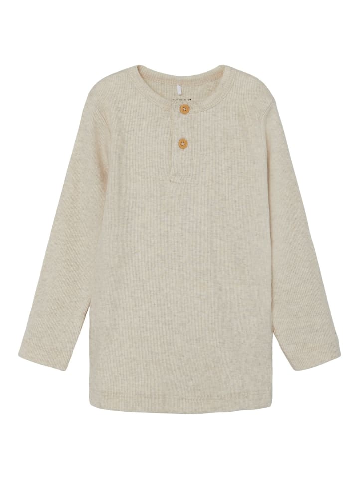 name it Langarmshirt in peyote melange günstig kaufen