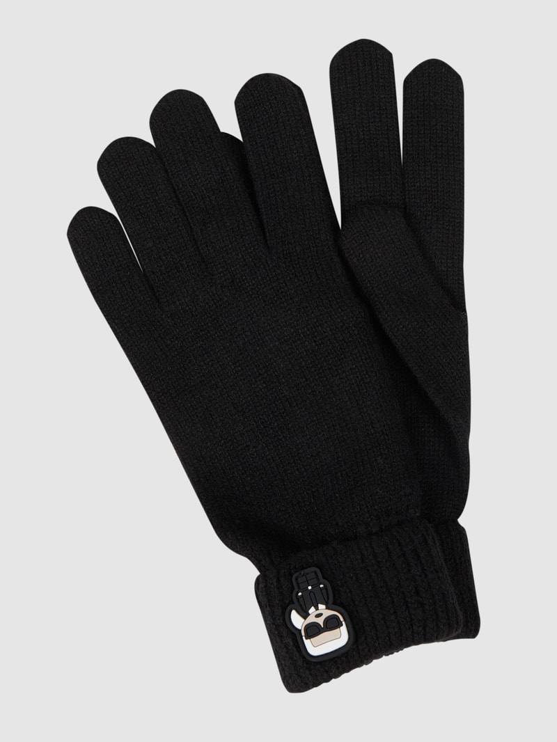 Handschuhe mit Kaschmir-Anteil in schwarz