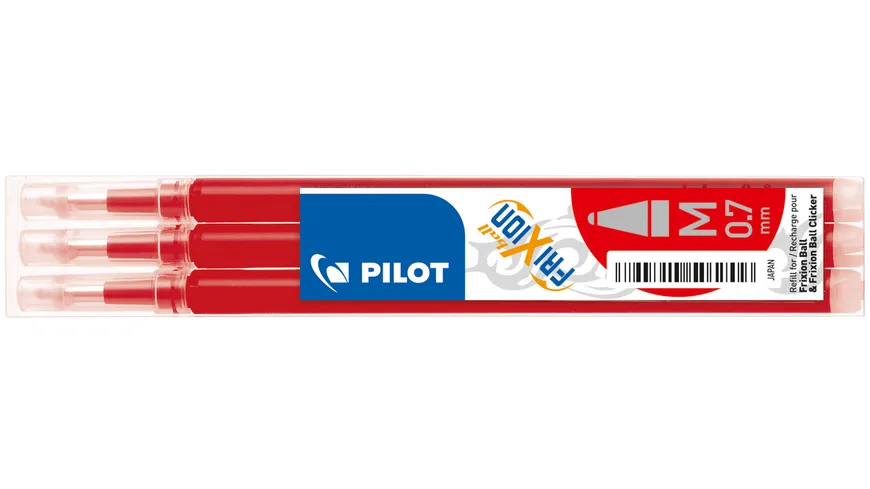 PILOT Tintenrollermine FriXion Ball/Clicker 0.7mm rot 3er Set