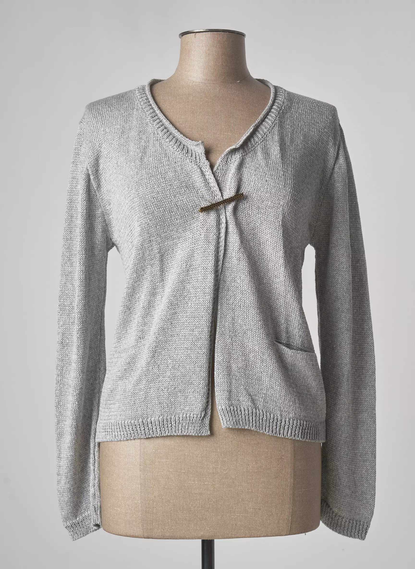 Poles Cardigans Femme couleur gris