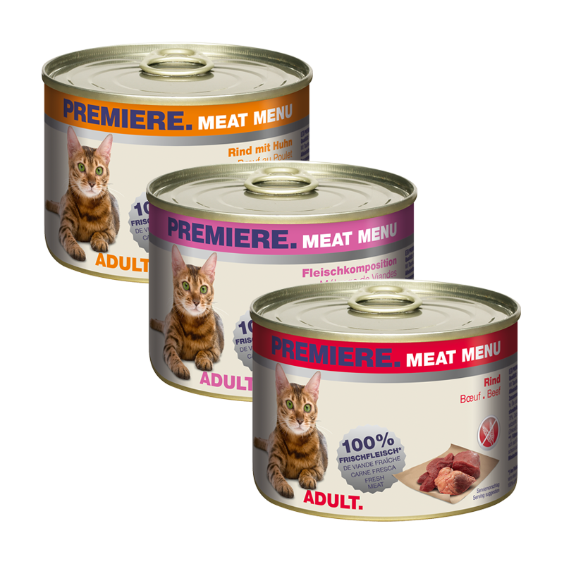 PREMIERE Nassfutter PREMIERE Meat Menu Adult Mixpaket 6x200g