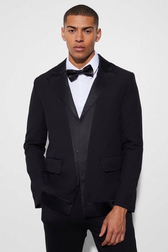 Kastiger Oversize Blazer mit Kontrast-Revers